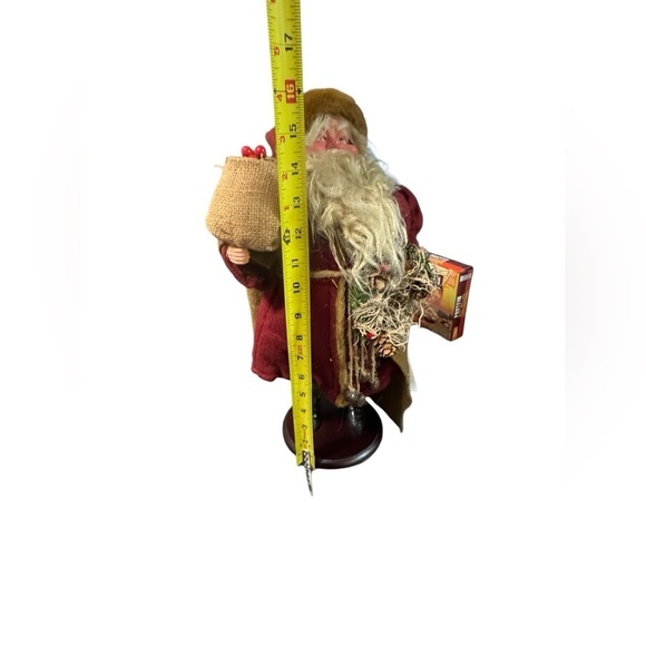Vintage Saint Nick Santa Clause Table Decoration Felt Hand Painted Face 16" - Picture 9 of 10